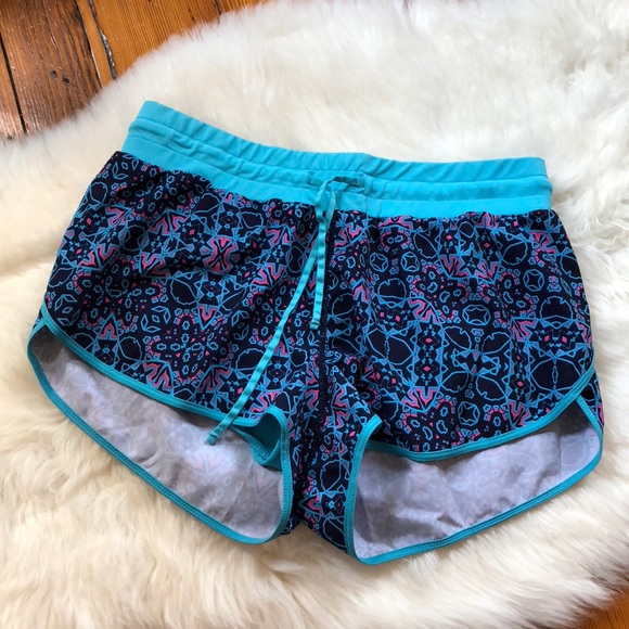 Fabletics Pants - Fabletics💕Prism Print Blue Running Yoga Shorts
